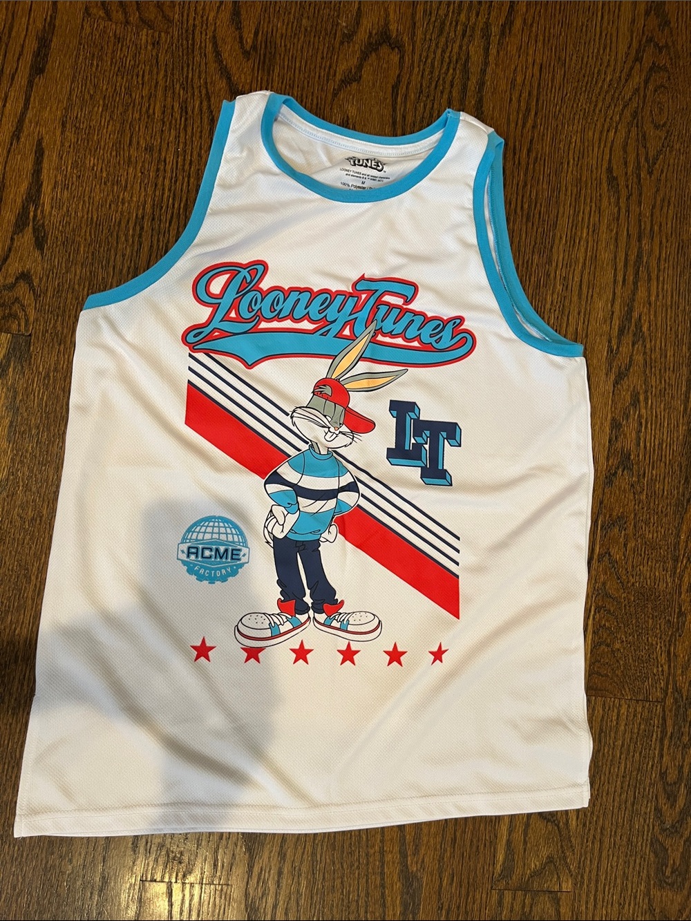 Warner Bros. Boys' White & Blue Bugs Bunny Graphic Tank Top